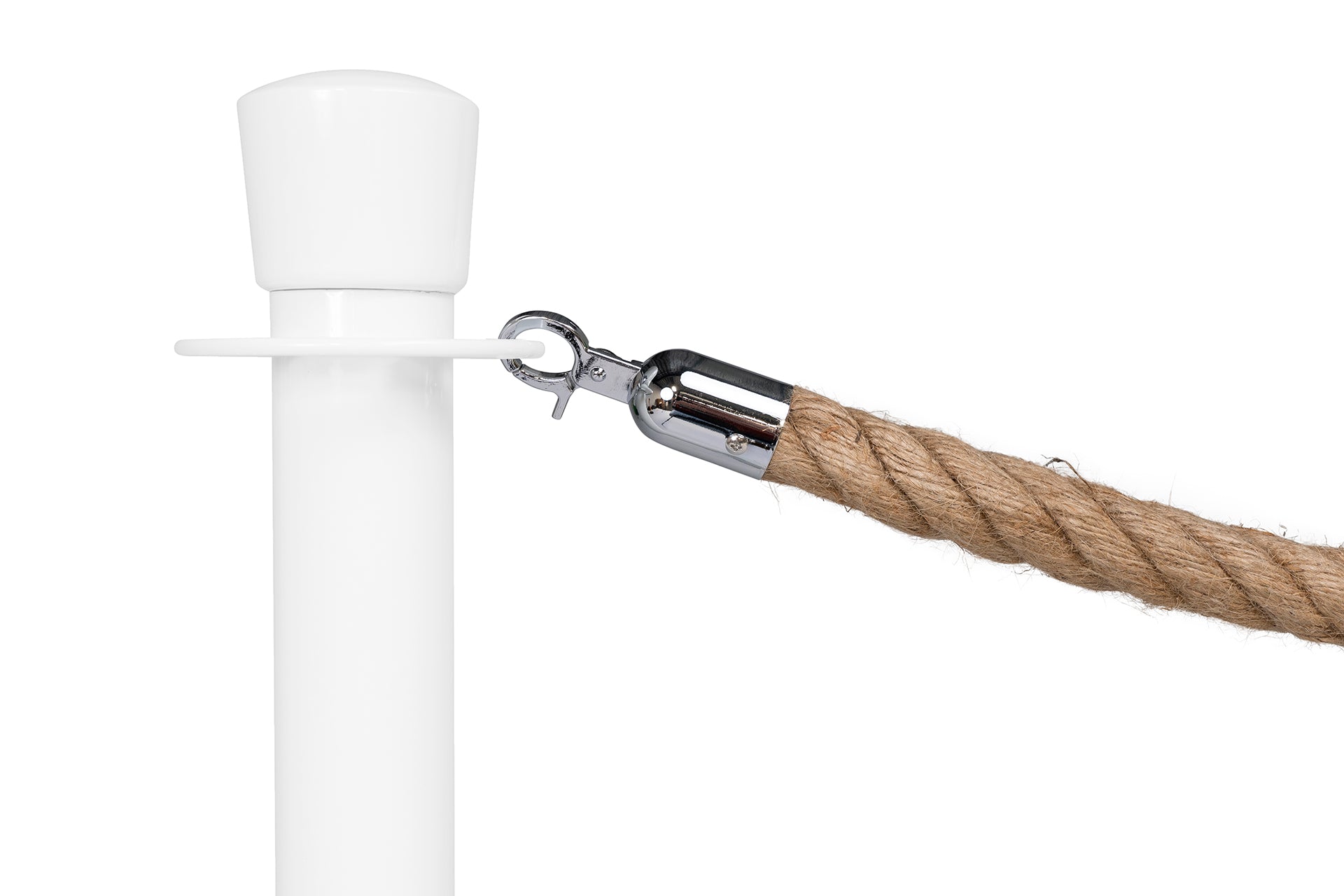 Gedrehtes Absperrseil | Schiffstau - Chrom | Rote Teppiche