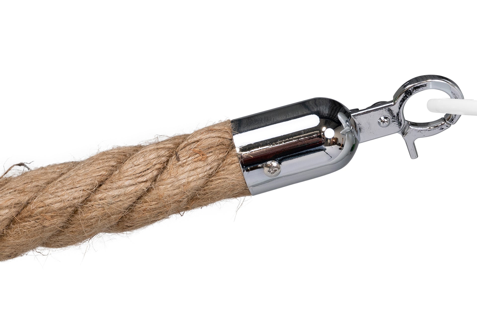 Gedrehtes Absperrseil | Schiffstau - Chrom | Rote Teppiche