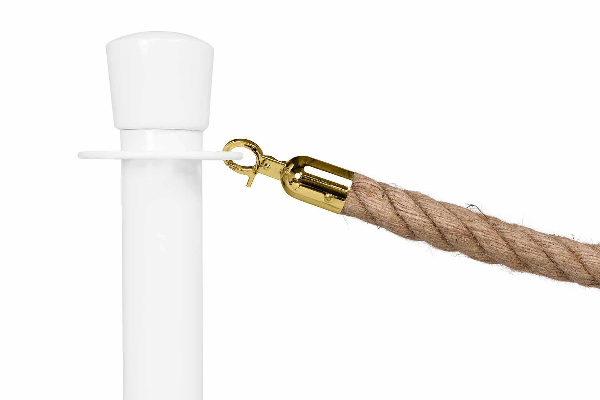 Gedrehtes Absperrseil | Schiffstau - Messing | Rote Teppiche