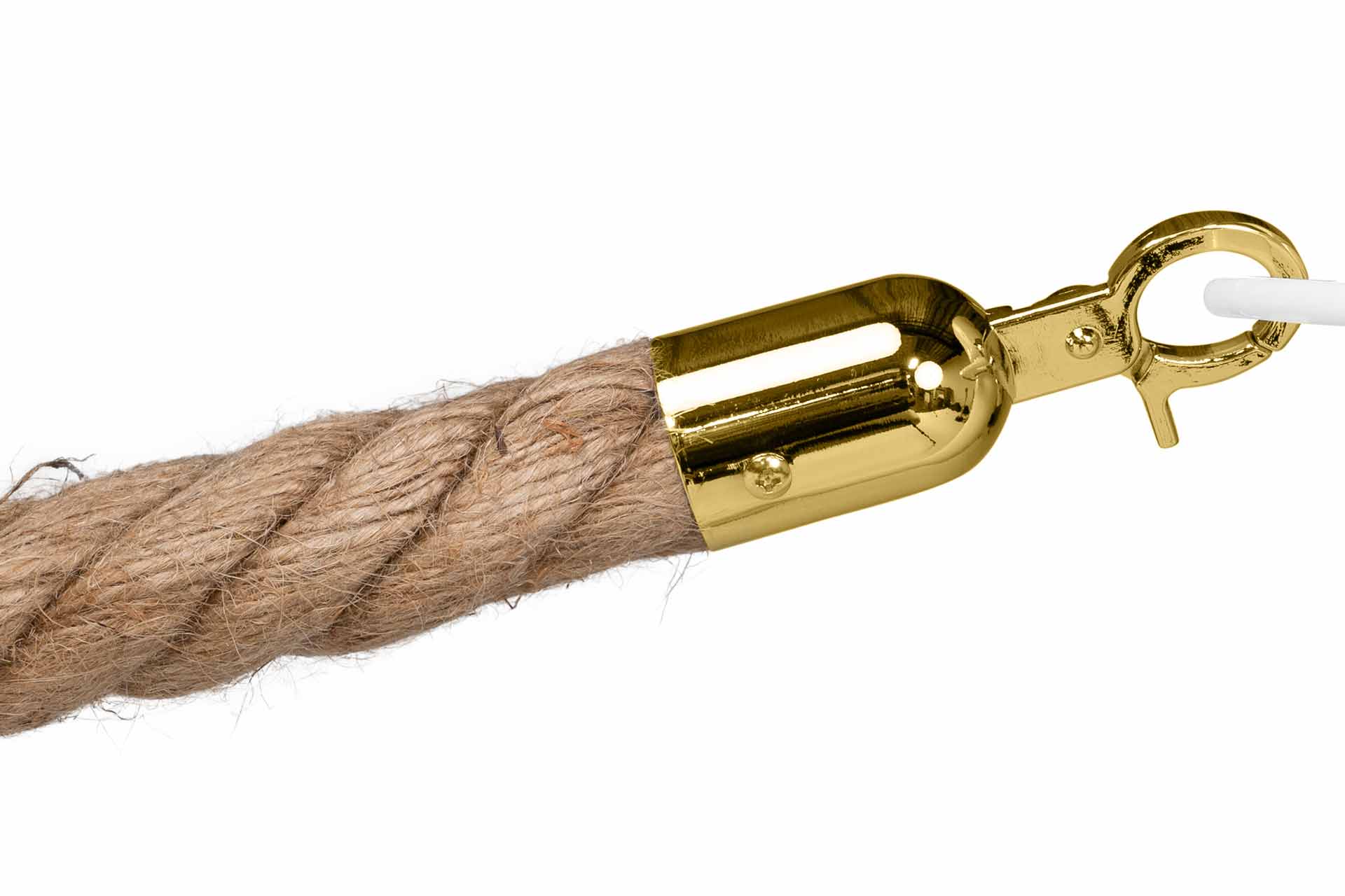 Gedrehtes Absperrseil | Schiffstau - Messing | Rote Teppiche