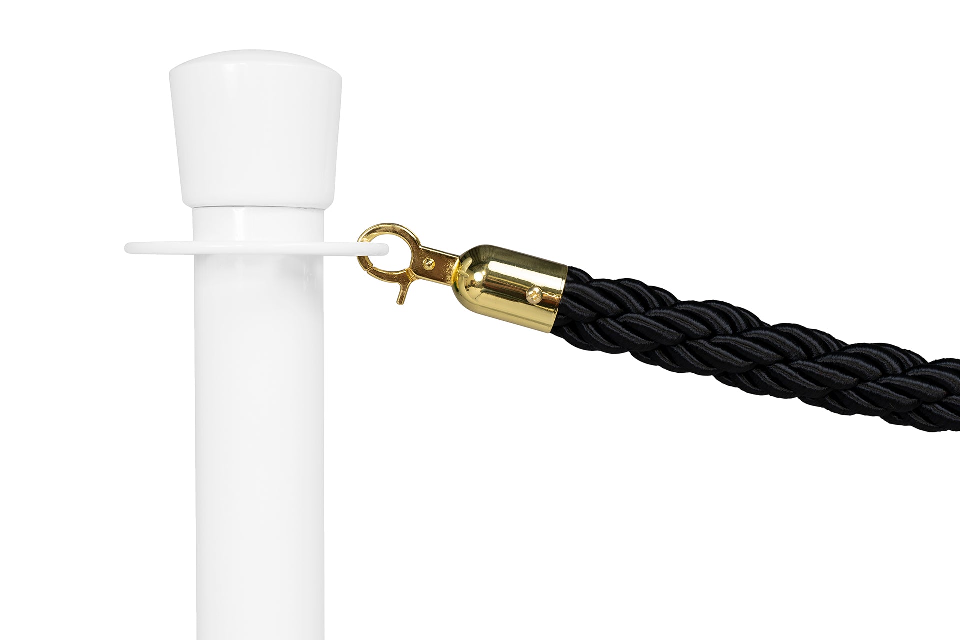 Gedrehtes Absperrseil | Schwarz - Messing | Rote Teppiche