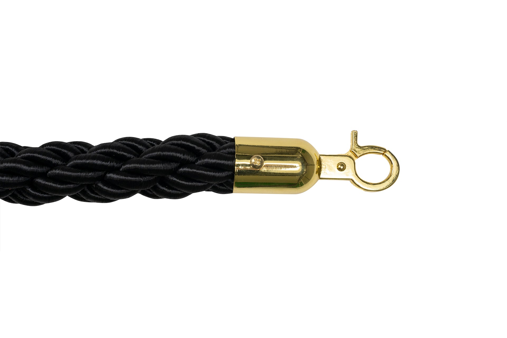 Gedrehtes Absperrseil | Schwarz - Messing | Rote Teppiche