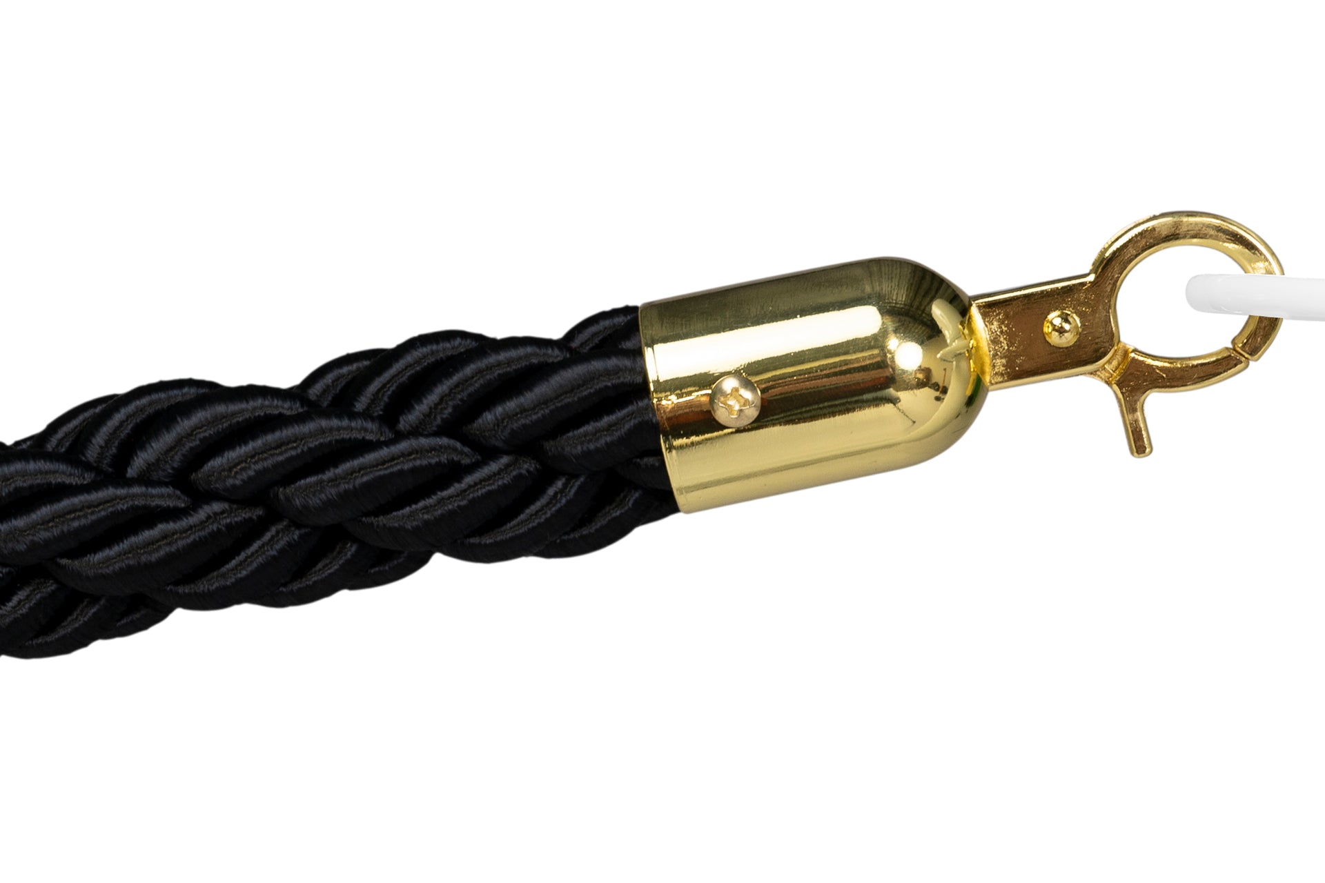 Gedrehtes Absperrseil | Schwarz - Messing | Rote Teppiche
