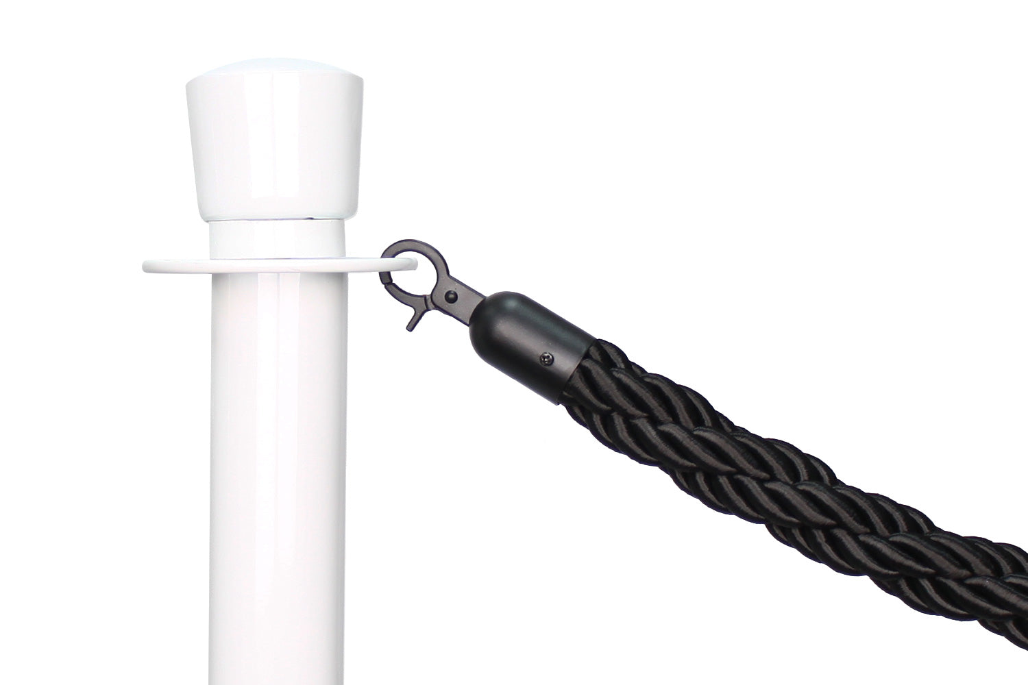 Gedrehtes Absperrseil | Schwarz - Schwarz | Rote Teppiche