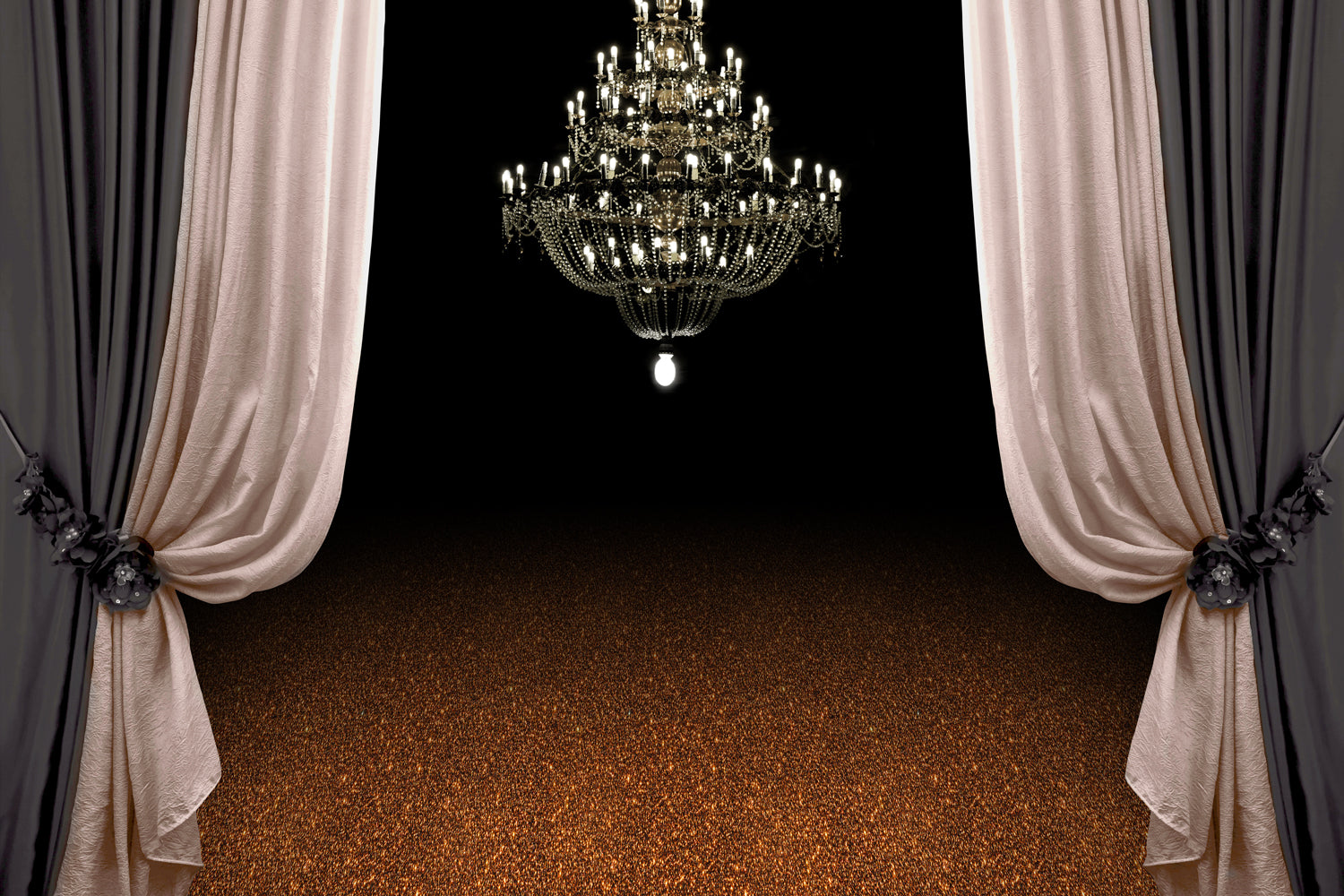 Glitzer Eventteppich SunriseC | Col. 23 - Bronze | Rote Teppiche