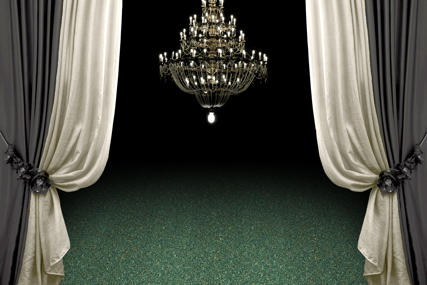 Glitzer Eventteppich SunriseC | Col. 25 - Blau + Gold | Rote Teppiche