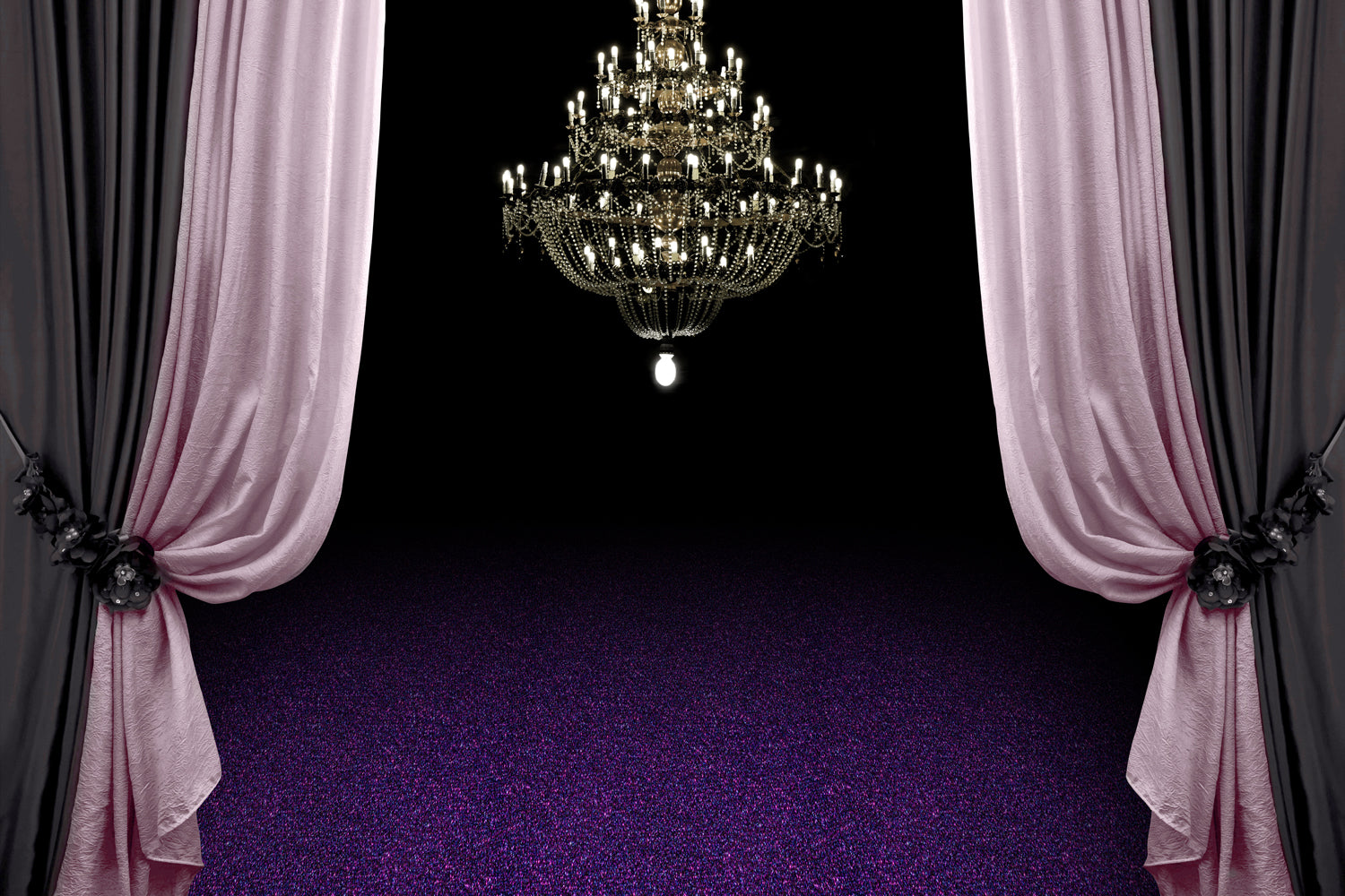 Glitzer Eventteppich SunriseC | Col. 7 - Lila + Rosa | Rote Teppiche