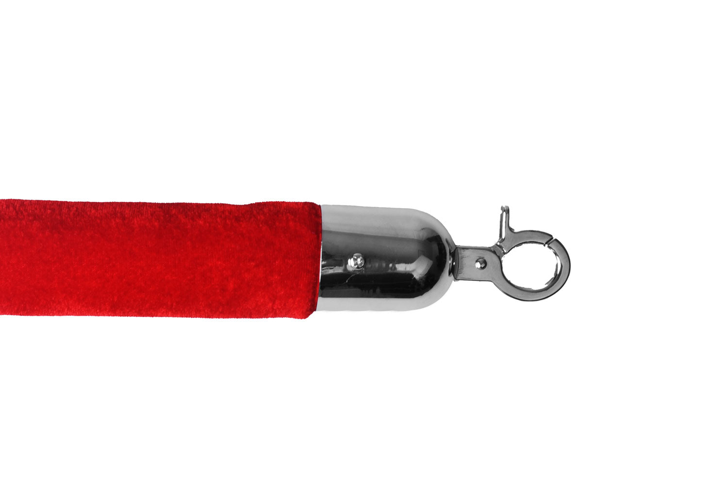 Luxuriöses Absperrseil aus Velours | Rot - Chrom | Rote Teppiche