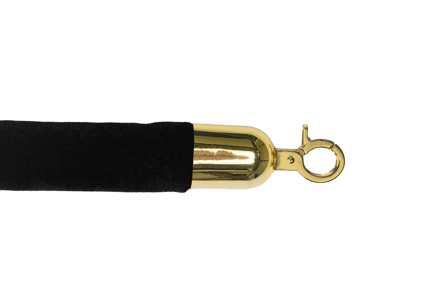 Luxuriöses Absperrseil aus Velours | Schwarz - Messing | Rote Teppiche