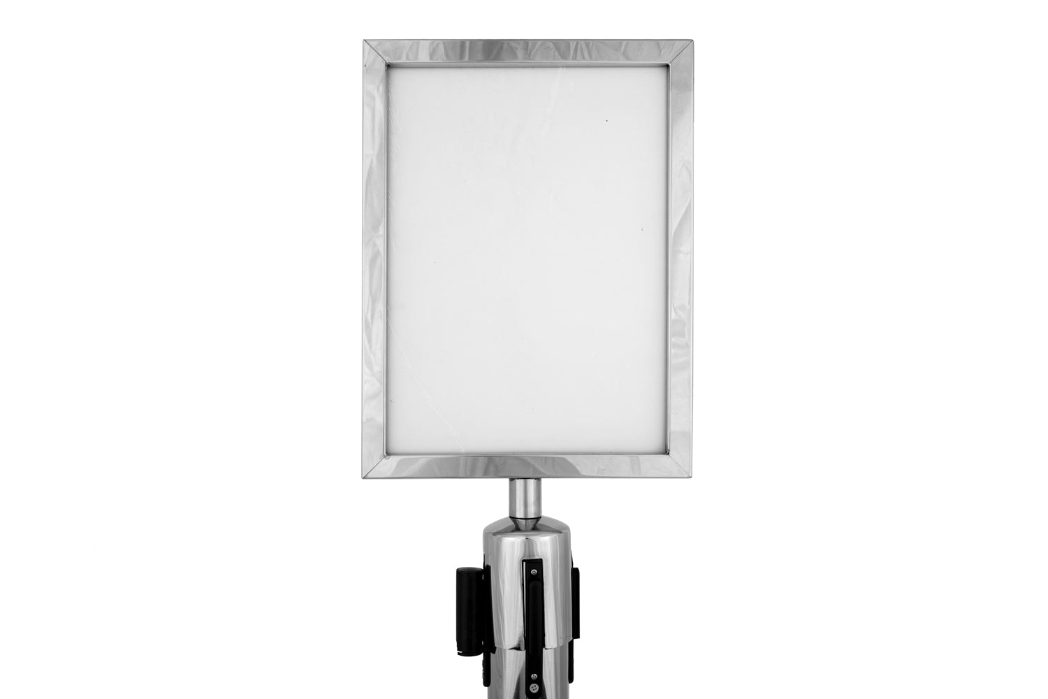 Posterrahmen A4 hoch für Gurtband | Chrom | Rote Teppiche