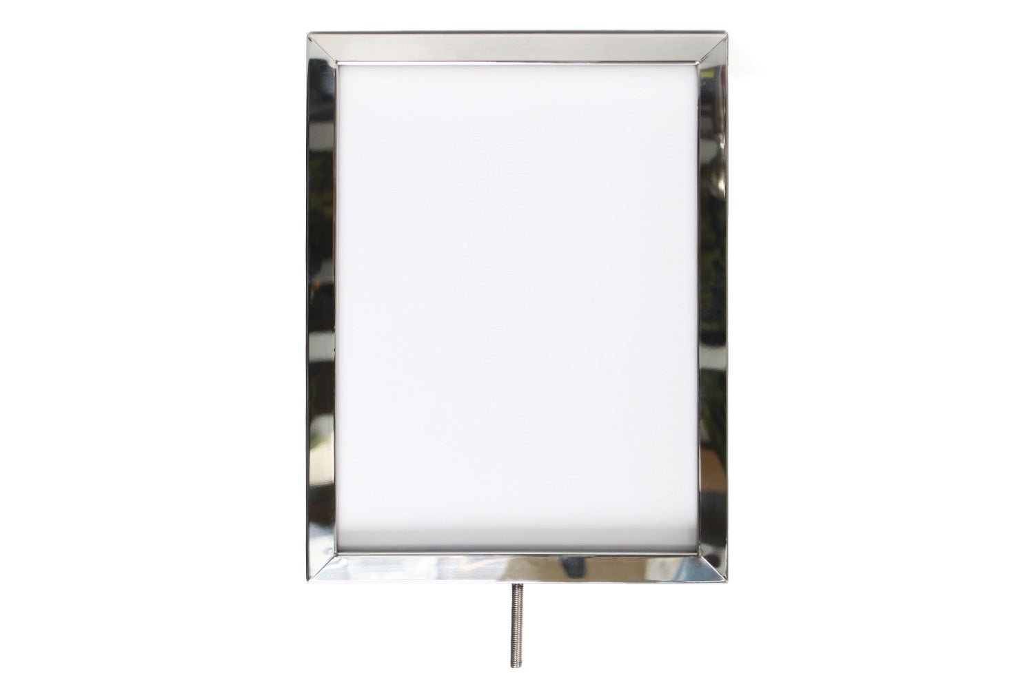 Posterrahmen A4 hoch für Seil | Chrom | Rote Teppiche