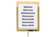 Posterrahmen A4 hoch für Seil | Messing | Rote Teppiche