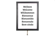 Posterrahmen A4 hoch für Seil | Schwarz | Rote Teppiche