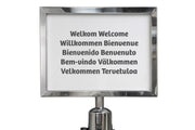 Posterrahmen A4 quer für Gurtband | Chrom | Rote Teppiche