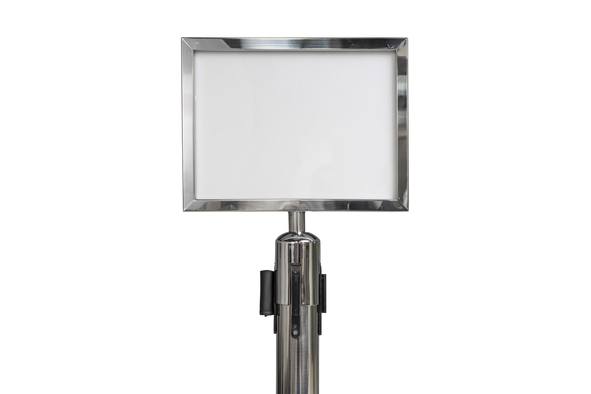 Posterrahmen A4 quer für Gurtband | Chrom | Rote Teppiche