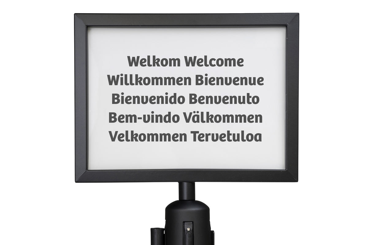 Posterrahmen A4 quer für Gurtband | Schwarz | Rote Teppiche