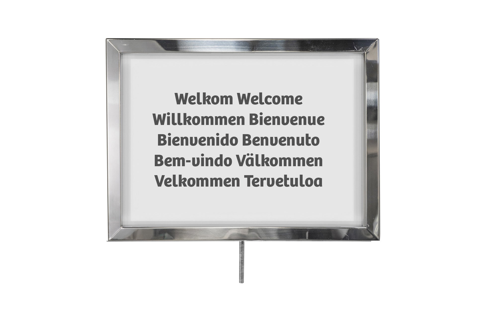 Posterrahmen A4 quer für Seil - Chrom | Rote Teppiche