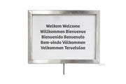 Posterrahmen A4 quer für Seil - Gebürstetes Chrom | Rote Teppiche