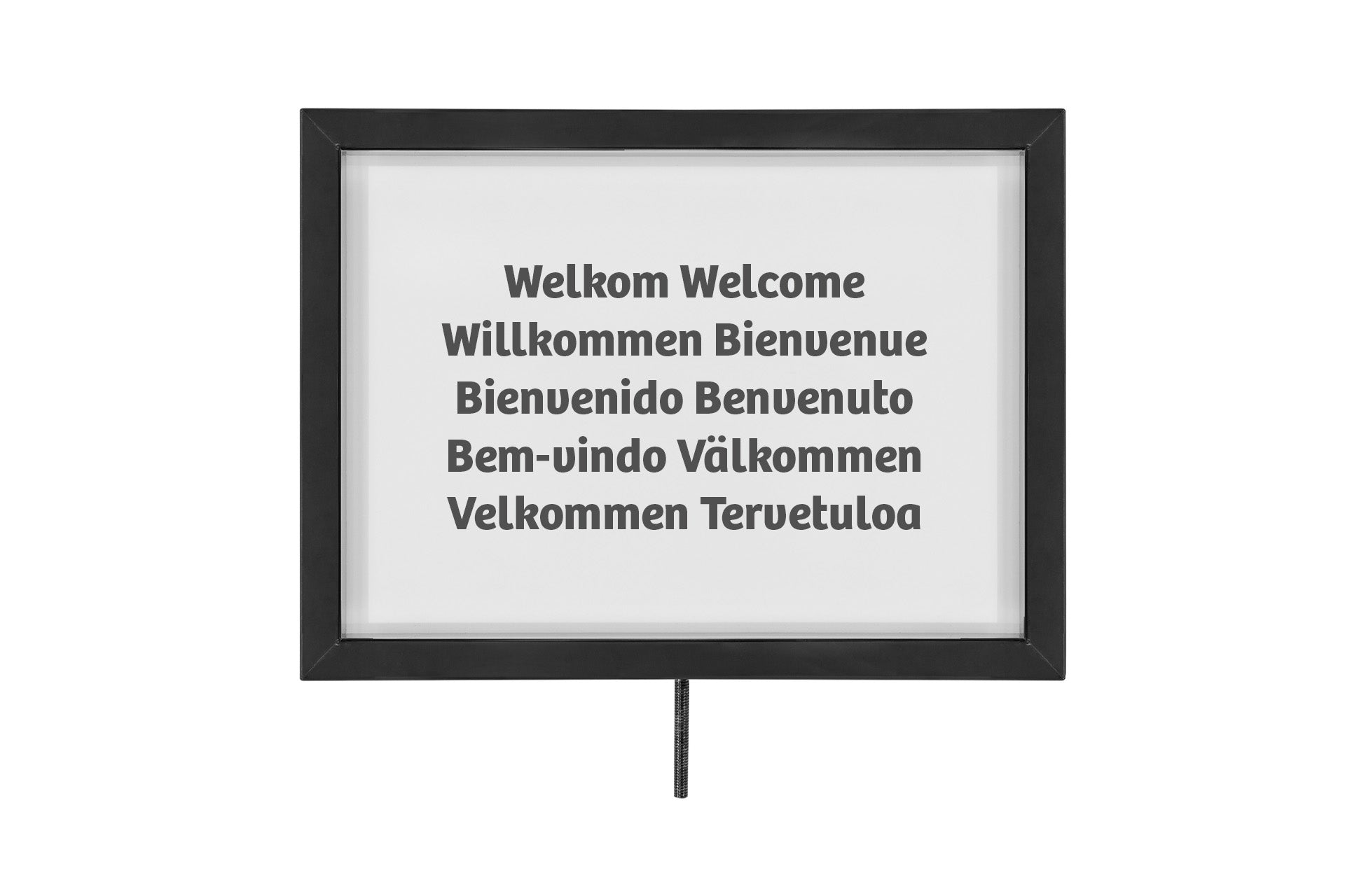 Posterrahmen A4 quer für Seil - Schwarz | Rote Teppiche