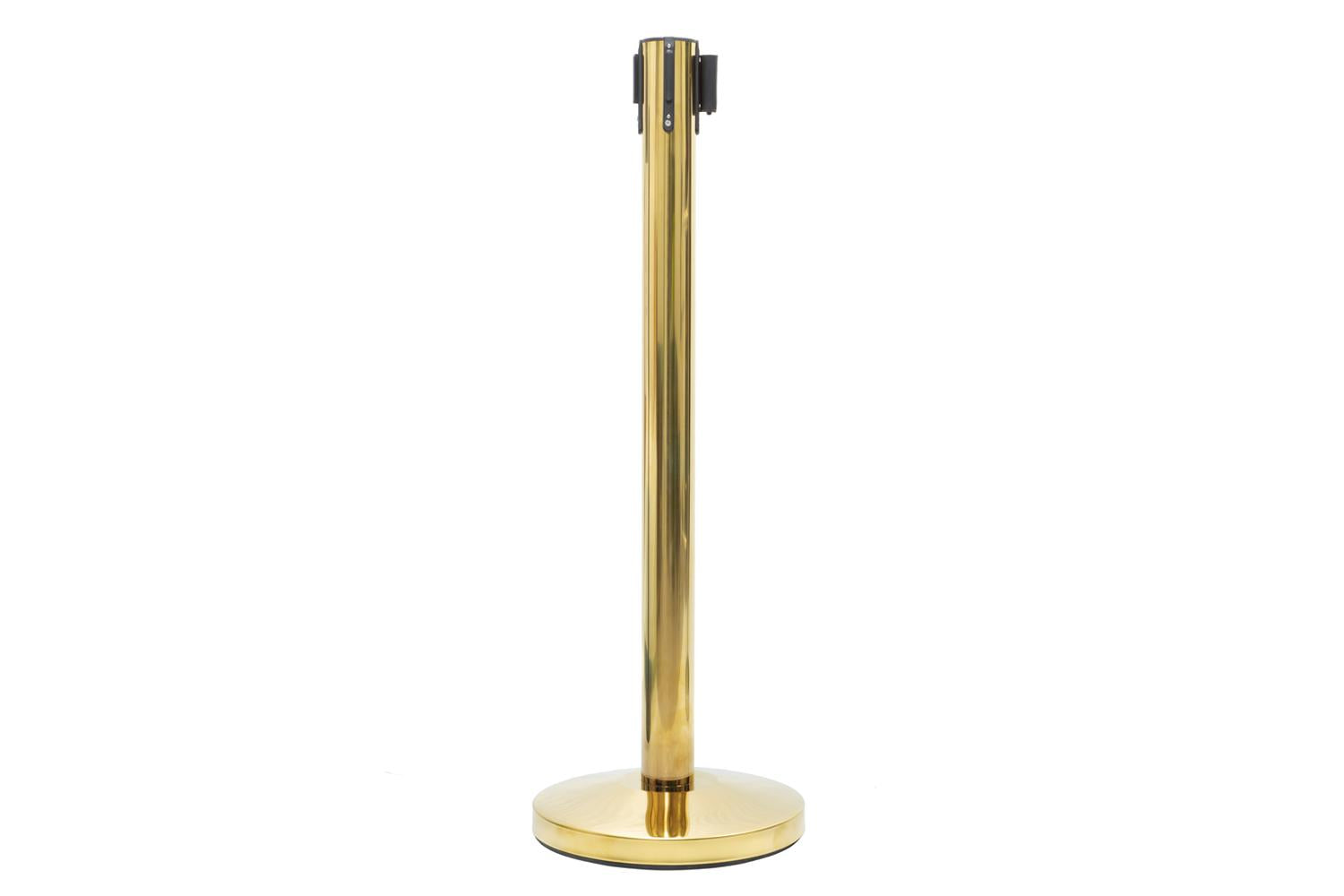 Set Absperrpfosten mit Gurtband | Messing - Rot | Rote Teppiche