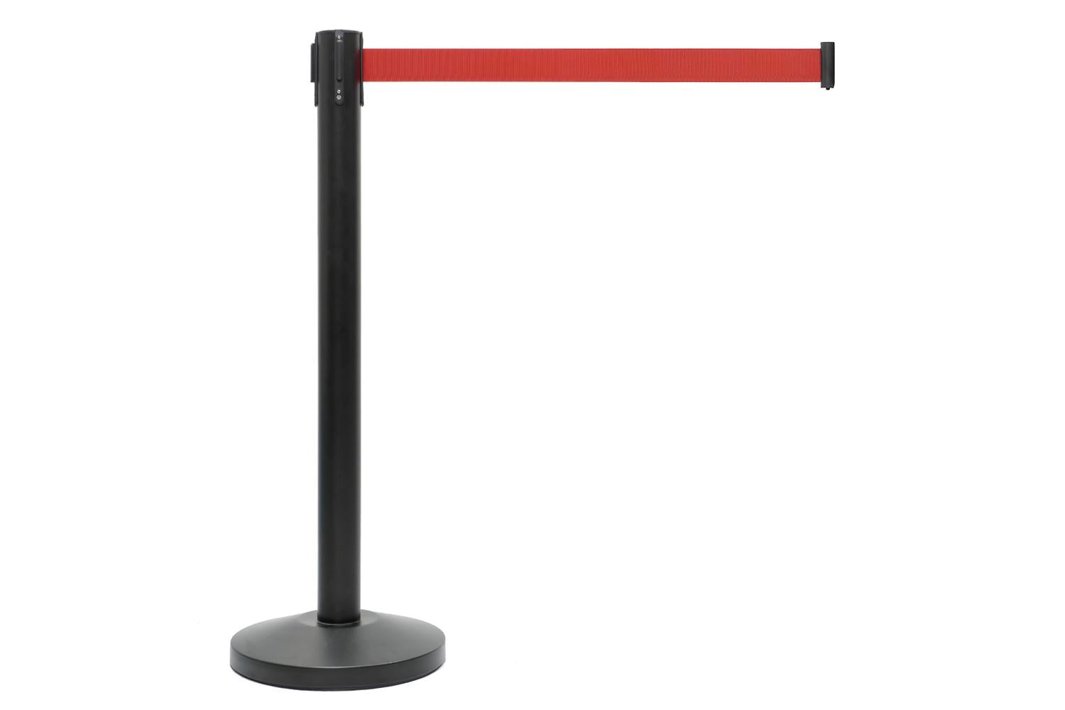 Set Absperrpfosten mit Gurtband | Schwarz - Rot | Rote Teppiche