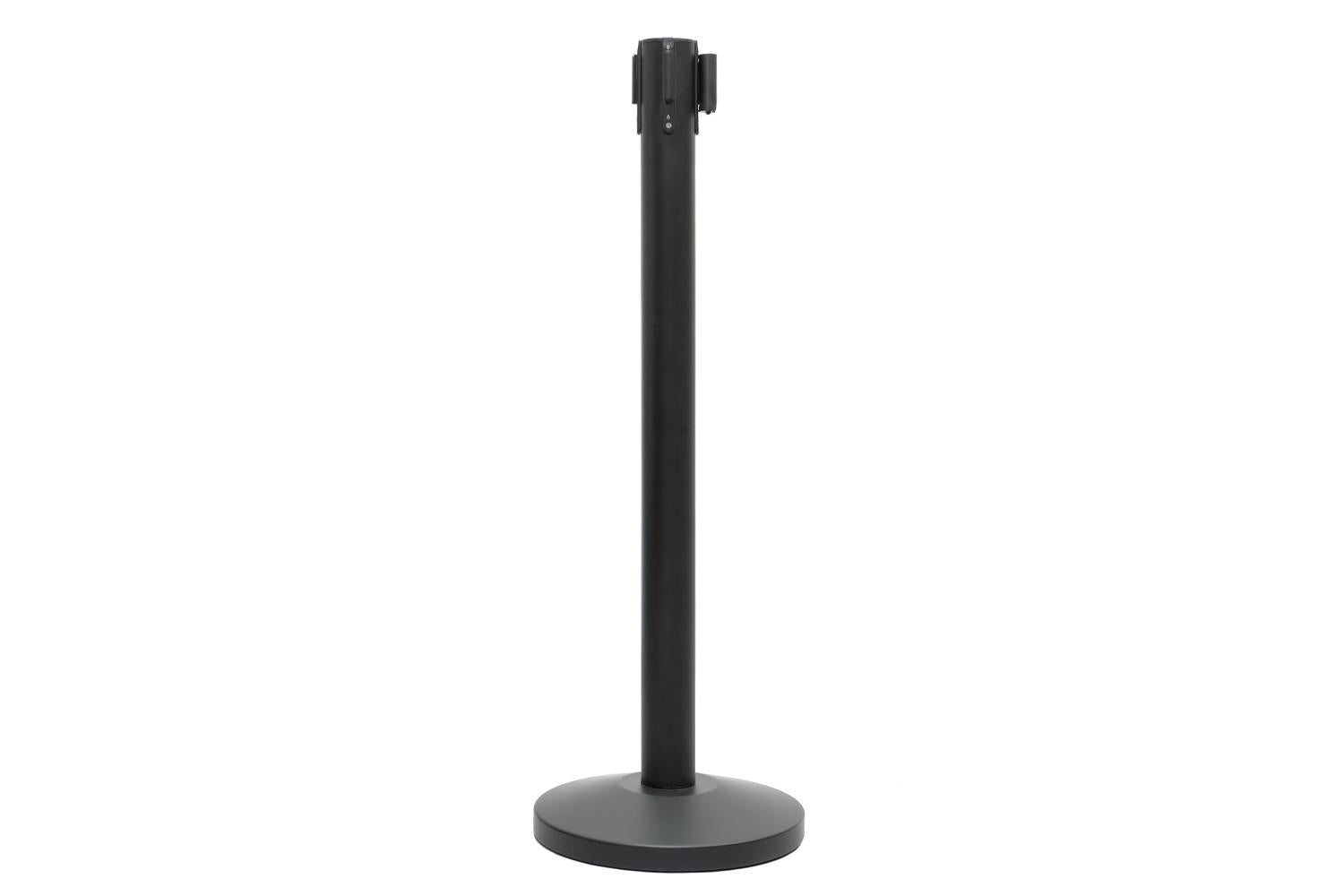 Set Absperrpfosten mit Gurtband | Schwarz - Schwarz | Rote Teppiche