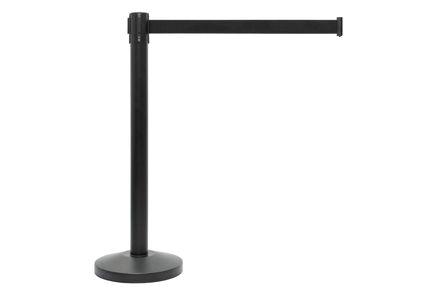 Set Absperrpfosten mit Gurtband | Schwarz - Schwarz | Rote Teppiche